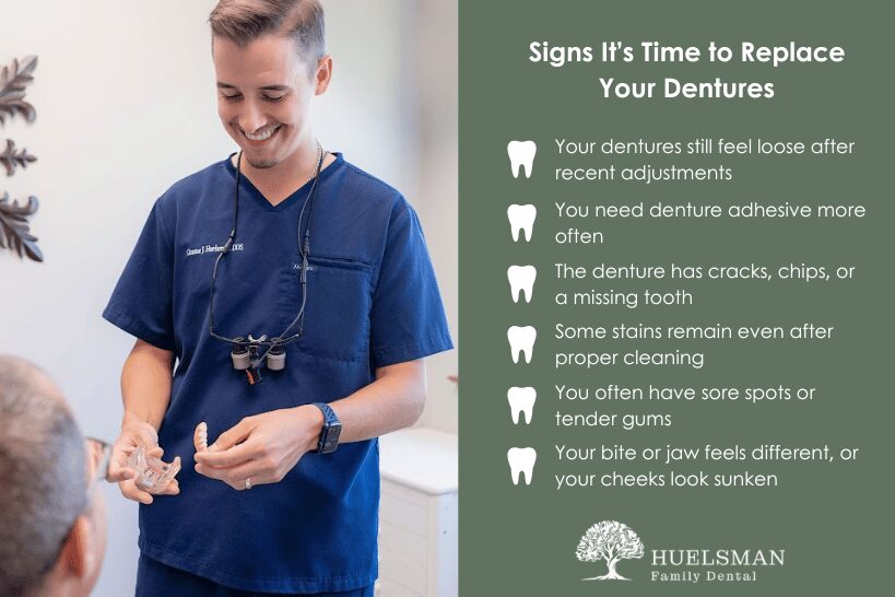 Signs it's time to replace your dentures.